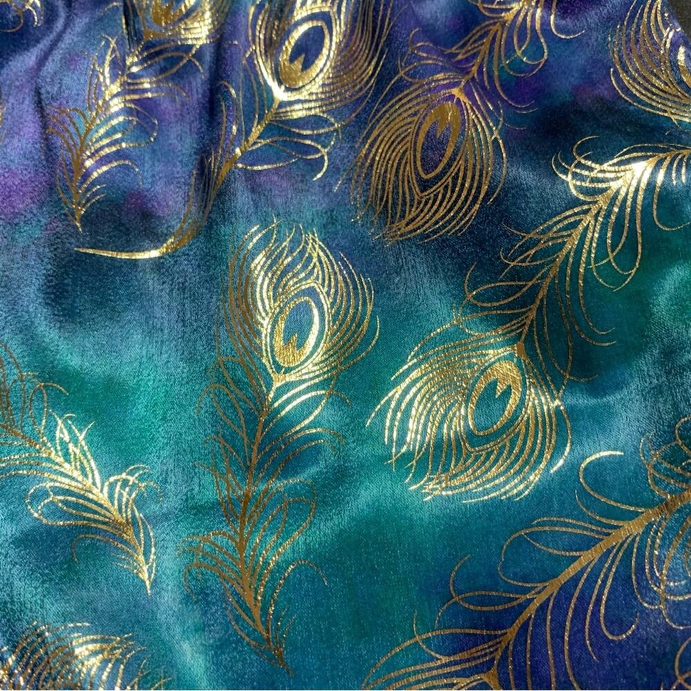 Disney Store NWOT Aladdin Pajama Short Teal with Gold Print Size L - Picture 4 of 5